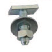 Tornillos cilíndricos, roscados, fabricados por torneado a la barra, de acero cincado, con cabeza constituida por una pieza metálica con forma de prisma inclinado de base rectangular. La longitud está comprendida entre 20 y 50 mm y el espesor de espiga va de métrica 6 hasta métrica 12. Resistencia a la tracción inferior a 800 Mpa.
Están diseñados para permitir el desplazamiento y sujeción de abrazaderas de fontanería en guías metálicas 27-18, 28-30, 38-40 y 41x41 Strut.
Se presentan acondicionados para su venta con una tuerca hexagonal y una arandela plana ancha, ambas de acero, en cajas de 100 piezas.