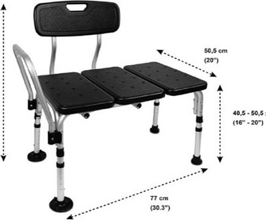 Banco con armazón metálico, asiento y respaldo de plástico. Se presenta desmontado. Fácil y rápido ajuste de altura, regulable en nueve posiciones. Tiene una capacidad de 100 kg. Dispone de dos tipos de conteras antideslizantes y de agujeros de drenaje. Su peso es de 4.75 kg y sus medidas totales son 50 x 77 x 88 cm.
Banco con armazón metálico, asiento y respaldo de plástico. Se presenta desmontado. Fácil y rápido ajuste de altura, regulable en nueve posiciones. Tiene una capacidad de 100 kg. Dispone de dos tipos de conteras antideslizantes y de agujeros de drenaje. Su peso es de 4.75 kg y sus medidas totales son 50 x 77 x 88 cm.
El asiento y respaldo es de plástico, el armazón de aluminio.