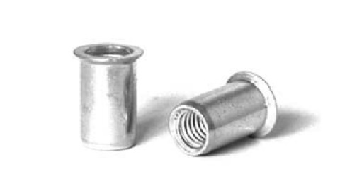 Tuercas remachables.
Es un elemento de fijación metálico usado cuando queremos utilizar tornillos en chapas finas.
Tuercas remachables.
Son de ALUMINIO y rosca: M-3, M-4, M-5, M-6, M-8, M-10, M-12, UNC Nº 8, UNC Nº 10, UNC 5/16, UNC 3/8