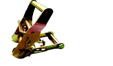 Pieza de acero cincada, estampada que se utiliza como tensor de la cinta de amarre 5cm de ancha y 1200 daN.
Medidas. 80mmx 130mm.
Se utiliza en las cintas de amarre.
Está hecha de acero cincado.