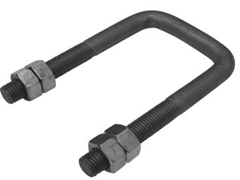 Abarcón consistente en un elemento de sujeción en forma de rectángulo abierto realizado en acero. Esta parcialmente roscado y se presenta con dos tuercas en cada extremo.
Tiene unas medidas de 160 x 106 mm.
Se utiliza en vehículos no automóviles (remolques) para sujetar las ballestas del remoque.
Resistencia a la tracción inferior a 800 MPA