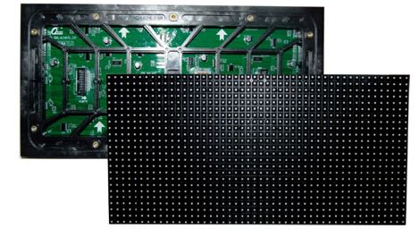 Placas de módulos led, montados sobre una placa de circuito impreso, para la fabricación de pantallas led a color o monocromas. Se pueden presentar en diferentes dimensiones (320 x 160 mm, 256 x 128 mm, 192 x 192 mm, etc.) y con diferentes tamaños de pixel. 
Disponen de dos conexiones, una para alimentación y otra para recibir los datos enviados desde la tarjeta controladora o “receiving card” e incorpora la electrónica para el control de la luminosidad, color, etc.
Dispone de una máscara frontal de plástico negro con agujeros que coinciden con los leds para protegerlos y mejorar la visibilidad.
Según declaración del solicitante estos módulos led se instalarán en armazones estructurales para configurar pantallas de diferentes tamaños.
