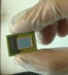 “Microdisplay” (dispositivo de visualización en miniatura) AMOLED de bajo consumo. Es un módulo o panel en miniatura de diodos emisores de luz (LED), que maneja píxeles. No dispone de carcasa ni de conector para cable coaxial que permita su conexión directa a una cámara de vídeo o a un magnetoscopio por medio de cables coaxiales.
Uso principal: se integra como visor electrónico de aparatos tales como, cámaras fotográficas digitales y videocámaras, para que el operador pueda pre visualizar a través del visor la imagen que va a grabar.
Incorpora controladores («drivers») y circuitos de control.