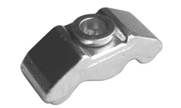Soporte de chasis de camión, de forja de acero con acabado en zinc y forma trapezoidal (véase la imagen adjunta).
Sirve de anclaje y va atornillado al chasis y a la caja, siendo el punto de unión entre ambos.
Medidas: 80 mm de largo, 35 mm de ancho y 27 mm de grosor.
No va destinado a la industria del montaje.