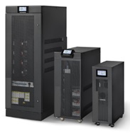 Sistema de alimentación ininterrumpida (SAI) tipo online con doble conversión de corriente, funciones de monitorización y cuidado delas baterías, etc. Sus dimensiones están comprendidas entre los 389 x 250 x 827 mm y los 920 x 560 x 1655 mm. Se destina a utilizarse en sistemas informáticos y de telecomunicaciones en una gran variedad de entornos: redes de voz y datos, centros de proceso de datos, etc.
Asegura un suministro de energía eléctrica por tiempo limitado en caso de corte de corriente, etc.