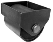 Manufactura de acero consistente en una rueda, obtenida por estampación, con soporte para contenedor.
Se utiliza en contenedores de camión para el transporte de materiales.
La rueda tiene una anchura de 160 mm y un diámetro de 160 mm. El soporte es rectangular y tiene unas medidas de 180 mm X 190 mm.