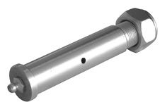 Parte de remolque consistente en un bulón para ballesta con tuerca realizada en acero cincado. Longitud de 120 mm y diámetro de 22 mm. La parte sin roscar mide 90 mm.
Se utiliza como tope en la sujeción y engrase de las ballestas.
Está hecha de acero cincado.