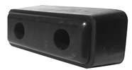 Manufactura de caucho vulcanizado sin endurecer, de forma prismática rectangular, con dos orificios.
Se utiliza en vehículos no automóviles (remolques) para amortiguar los golpes cuando el remolque se encuentra cargando mercancía en el muelle de carga.
Medidas: de 115 x 75 x 90 mm (longitud x altura x anchura).