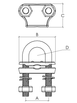 Grapa de puesta a tierra para instalaciones de baja tensión fabricada con chapillas de latón y abarcón de acero inoxidable.
Permite realizar la puesta a tierra de un cable eléctrico con una pica cilíndrica de tierra.
Diámetro Máximo de la pica [mm] 14-16.
Sección Mín/Máx del Cable [mm2] 16/50.