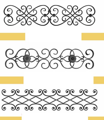 Elementos ornamentales de acero obtenidos por estampación, soleras que se incorporan en cancelas, balcones, rejas y otras construcciones metálicas, pero sin formar parte de la estructura.
Composición: Acero.
Se identifican con su denominación y un código que se inicia con las tres letras del artículo (FSO) y otros tres números.