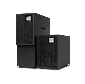 Sistema de alimentación ininterrumpida, en formato torre con posibilidad de configuración en paralelo, tipo online que realiza una doble conversión de la corriente. Sus dimensiones son 492 x 225 x 589 mm. Se destina a utilizarse en sistemas informáticos y de telecomunicaciones en una gran variedad de entornos: redes de voz y datos, centros de proceso de datos etc.  Dispone de interfaces de puerto Ethernet, interfaces USB y RS-232, software de monitorización, baterías reemplazables, etc. Dispone de la función de convertidor de frecuencia incluso sin baterías.
Según declaración del solicitante asegura el suministro de energía eléctrica por un tiempo limitado en caso de corte de corriente.