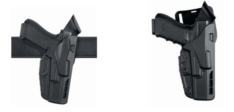 Fundas fabricadas en poliamida para pistolas, inyectadas en molde. Disponen de tornillos y tuercas que están recubiertos de óxido negro, y de un protector/dispositivo de seguridad (ALS/SLS o GLS).
Se utiliza para portar un arma, dispone de un sistema de retención que asegura automáticamente el arma una vez enfundada (Automatic locking system - ALS) y de un arco superior que ofrece un plus de seguridad (Self Locking System - SLS).
Poliamida.
