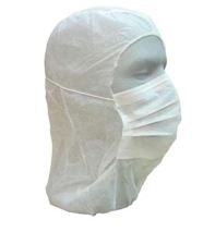 Gorro tipo verdugo, confeccionado con tela sin tejer. Envuelve la totalidad de la cabeza y cuello dejando al descubierto los ojos, lleva incorporado una mascarilla de tres capas, con elástico para adaptar a la cabeza. Un solo uso.
Se utiliza para protección de uso general contra riesgos menores. Está destinado a usarse en la industria.
Está hecho con fibras sintéticas (polipropileno)
Se presenta para su venta al público en color blanco y en cajas de 500 unidades, cada caja contiene 10 bolsas de 50 unidades.