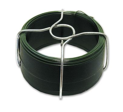 Alambre de hierro o acero sin alear, obtenido por trefilado en frio, cincado y revestido de plástico que no se destina a usarse con electricidad.

Su contendido en carbono es inferior al 0.25% en peso, sus diámetros incluyendo el plastificado van de los 1,2 mm a los 3 mm y se presenta en bobinas con diferentes longitudes.