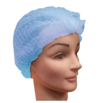 Gorro de polipropileno (PP) de un solo uso, confeccionado con tela sin tejer de fibras sintéticas (polipropileno 15 g/m2). Envuelve la totalidad de la cabeza y de la nuca dejando la cara al descubierto, con ajuste elástico en todo el borde para una mejor adaptabilidad y un diámetro de 21”.
Gorro de protección para uso general, indicado especialmente para el uso en el sector sanitario, médico, socio sanitario, equipamiento de laboratorio, dental, estética, alimentación, limpieza, pintura e industria.
Está hecho con fibras sintéticas (Polipropileno (PP) - 15 gr).
Se presenta para su venta al público en color azul y en cajas de 1000 unidades, cada caja contiene 10 bolsas de 100 unidades.