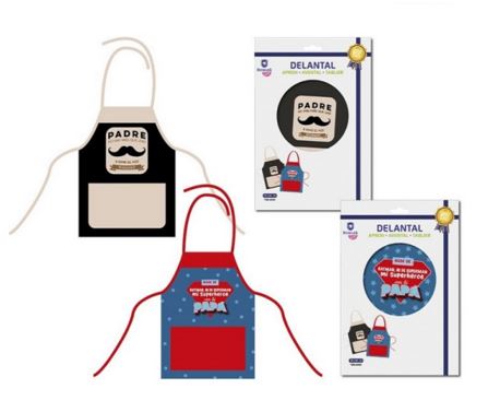 Delantal confeccionado en tejido, para hombre. No es de punto.
El delantal se utiliza para uso doméstico.
100% poliéster.
Se presentan en cajas individuales con diferentes ilustraciones y diferentes frases.