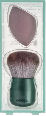 Surtido compuesto por una esponja de maquillaje para la aplicación de maquillaje en polvo y una brocha para la aplicación de maquillajes y cosméticos.
Peso de la brocha: 45 g y peso esponja: 15 g
Uso de tocador. Ambas están destinadas a extender el maquillaje sobre el rostro.
La esponja está fabricada de poliuretano y la brocha está fabricada de aluminio y fibras sintéticas.
Se presenta para la venta en por menor en formatos de una unidad.