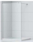 Mampara de ducha sin perfiles en todos sus lados, presentan las siguientes características:

Panel fijo de 80, 90 y 100 cm de ancho.
El cristal es transparente de 10mm de espesor, altura de 195 cm con tratamiento especial antical TEKA CLEAN en el interior.
Perfil de aluminio cromado, barra de soporte de acero inoxidable con topes de laton cromado. 
Diseño cuadrado de los perfiles y de la barra de soporte especial para Bricomart.