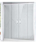 Mampara de ducha con perfiles en todos sus lados, presenta las siguientes características:

Altura de 195 cm con tratamiento especial antical TEKA CLEAN.  Con puertas correderas y perfiles de aluminio en todos sus lados.
El cristal es transparente de 6mm de espesor, es de seguridad.
El tipo de cierre es con junta de goma. Asa cromada.
Marco de “U” de pared de aluminio de alto brillo.
Dispone de rodamientos superior e inferior doble tándem.