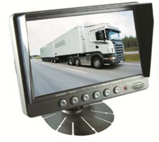 Monitor LCD de 7 pulgadas de diagonal con dimensiones aproximadas de 190 (L) x 128 (A) x 38 (P) mm con altavoz y caja de control incorporada. Presenta como principales características técnicas: 

-	Ángulo de visión (arriba/abajo) 50/70 grados (izquierda/derecha) 70/70 grados;
-	Brillo 400 cd/m2;
-	Sistema de color PAL/NTSC (AUTO);
-	Resolución 1152000 píxeles; 
-	Dispone de una entrada de alta definición (AHD). Adicionalmente, por medio de una interface opcional, es posible conectarlo a equipos tipo PC a través de HDMI u otros conectores utilizando los adaptadores correspondientes.
Se presenta embalado individualmente.
Según declaración del solicitante este monitor formara parte de un sistema formado por cámaras, caja procesadora, teclado etc. de monitorización 360 grados, del que el resto de los componentes se presentarán de forma independiente.