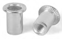 Tuercas remachables de aluminio con rosca M-3, M-4, M-5, M-6, M-8, M-10, M-12, UNC Nº 8, UNC Nº 10, UNC 5/16, UNC 3/8.
Se trata de un elemento de fijación metálico usado cuando queremos utilizar tornillos en chapas finas.
Se presentan en cajas con 250 o 500 unidades embaladas en paquetes con varias cajas.