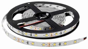 Cinta de cobre de 5 m de longitud y 10 mm de anchura con cables de conexión sobre la cual van soldadas resistencias superficiales y LEDs (30, 60, 120, 140 y 196 LED/m) interconectados en un circuito eléctrico. Funciona con corriente continua de 12 V de tensión.
Dispone un adhesivo en su cara posterior cubierto por una cinta que se desprende para fijar la tira a una superficie.
Se presenta enrollada en carretes y puede incorporar una lámina de silicona en la superficie para su protección.
Función y uso:
Según declaración del solicitante se utiliza en la iluminación decorativa de espacios.
