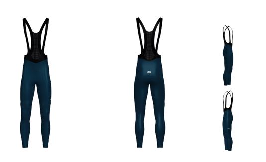 Pantalón largo (culote) confeccionado con fibras sintéticas (85% nylon, 15% elastano). Dispone de tres elementos: la badana, tirantes y la licra. No es una prenda de punto. El patrón es de hombre, pero puede ser perfectamente unisex. Es de verano.
Se utiliza para la práctica del ciclismo, aporta comodidad, ajuste y transpirabilidad sobre la bicicleta.