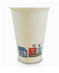 Vaso de papel desechable con un revestimiento de plástico PE (Polietileno) que constituye menos del 50%, (7,9%) del grosor total del material con el que está fabricado este artículo.
Tiene un volumen de 210 ml, y un peso de 4,7 gramos. Se presenta acondicionado en cajas de 1.000 unidades
Según declaración del solicitante se trata de un vaso para el agua.