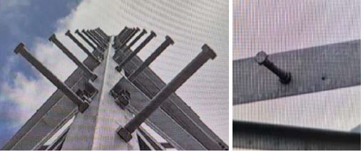 Artículos parcialmente roscados, con cabeza hexagonal, fabricados con acero no inoxidable, con una resistencia a la tracción inferior a 800 Mpa que se presenta con diferentes dimensiones: M16, M20 y M24 (d) x 180 a 430 mm (l) y longitud de rosca de 50 a 234 mm. El peso, según la referencia, varía entre 0,3 y 0,9 Kg. 
Se fabrican por forjado en frío o en caliente, dependiendo de los medios productivos del fabricante, después se les realiza el roscado, se someten a tratamiento térmico y recubrimiento y se embalan. Se presentan ante la aduana a granel, en cajones de madera.
Según declaración del solicitante estos artículos se unen a las estructuras metálicas (torres eléctricas) mediante tuercas, desempeñando la función de peldaño para que los operarios puedan escalar las torres y realizar labores de mantenimiento en las líneas de transmisión de electricidad.
