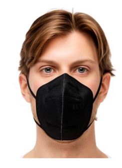 Mascarilla confeccionada con tela sin tejer de fibras sintéticas (polipropileno, cuatro capas), de un solo uso, con tela filtrante fundida, color negro, con gomas para ajuste en ambos pabellones auditivos y tira moldeable en la parte superior para un mejor ajuste a la nariz. Con clip salva orejas.
Se utiliza para protección respiratoria.
Según ficha técnica, dispone de cuatro capas:
Primera capa: Tejido de tela sin tejer de 50 grs.
Segunda capa: Tejido Meltblown de 50 grs
Tercera capa: Tejido de tela sin tejer de 50 grs.
Cuarta capa: Tejido de tela sin tejer de 50 grs.
Es una mascarilla FFP2 conforme a la normativa EN  149.