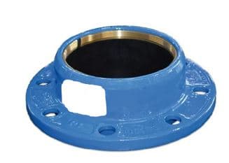 Se trata de un accesorio de conexión para tuberías sin roscar, de PE y PVC, con un extremo bridado y en el otro, orificio para la introducción del tubo con cierre/bloqueo mecánico y estanco.
Está fabricado por moldeo con fundición de hierro EN-GJS-500-7 (fundición de grafito esferoidal), con recubrimiento epoxi.
Se presenta con diferentes dimensiones y en cajas de madera sobre palets.
Estas piezas sirven para conectar tuberías.