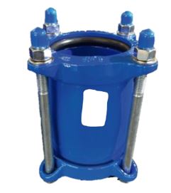 Se trata de un accesorio de conexión para tuberías de PVC sin roscar, con collarín. 
Está fabricado por moldeo con fundición de hierro EN-GJS-500-7 (fundición de grafito esferoidal), con recubrimiento epoxi, tornillería de acero y junta EPDM.
Se presenta con diferentes dimensiones y en cajas de madera sobre palets.
Estas piezas sirven para conectar tuberías.