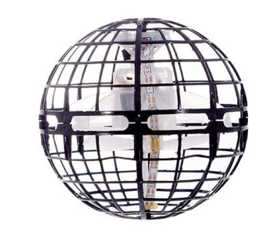 Esfera planeadora eléctrica y con motor. Su exterior es de color negro, en forma de enrejado y con un diámetro de 95 mm. En el interior de la esfera dispone de luces LED y de aspas giratorias. Se presenta conjuntamente con un mando de control remoto, batería de iones de litio y cable USB.
Está compuesta por plástico y componentes electrónicos al 50%, su peso aproximado es de unos 27 g. y su tiempo de uso es de 8 a 10 minutos.
Según declaración del solicitante se utiliza para jugar con ella ya que al activarla planea o levita encima de la mano por medio de las aspas que incorpora.