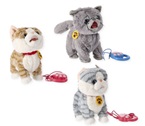 Juguete que representa un animal (gato, perro). Incorpora módulo sonoro y realiza movimientos interactivos, como movimientos con la cabeza, la lengua, la cola y con las patas, pues camina. Funciona con pilas AA x3, no incluidas. Cada animal dispone de tres acabados distintos y se presentan con collar y correa.
Medidas del gato: 32*12*27cm y tiene un peso de 516g.
Medidas del perro: 25*12*20 cm y 32*12*27cm, según modelo. Tiene un peso de 270g.
Función o uso: Juguete para el entretenimiento de niños.
Composición de la mercancía: ABS%60+30%COTTON+5%IRON+5%electronic components
Se presenta relleno en cabeza.
