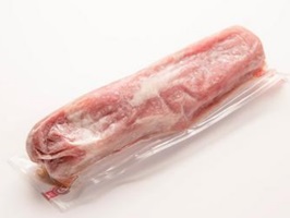 Descripción física:  Carne de cerdo (solomillo), congelado. Sin hueso.
Función o uso: Concebido para uso alimentario.