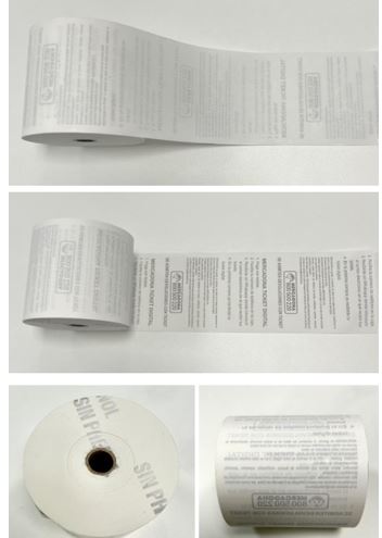 Papel de transferencia térmica. Se presenta en rollos.
Medidas: 80 X 80 X 12mm. Largo aproximado 110 metros.
Peso: 0,008 Kg
Se utiliza en cajas registradoras –impresora EPSON