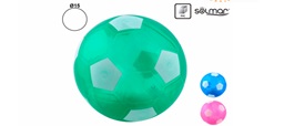 Pelota de plástico (PVC) con un diámetro de 150 mm. Se trata de un artículo inflable que según declaración del solicitante se destina en juegos y actividades deportivas.
Se utiliza para la práctica de fútbol.