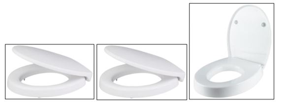Artículo de plástico consistente en un asiento que se coloca directamente sobre el inodoro y lo eleva 5 cm o 7.5 cm. Incorpora tapa. Soporta una carga máxima de 300 kg.
Elevar la altura del inodoro, mejorando la accesibilidad y autonomía de personas con movilidad reducida, ancianos o pacientes en procesos de rehabilitación.
El elevador es de plástico (duroplast).