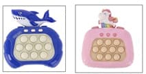 Juego de Memoria para adultos y niños (según el modelo) consistente en una carcasa de plástico con múltiples luces LED en su superficie, botones para el control de modo, volumen, encendido/apagado y retroceso (botón trasero). 
No posee pantalla. La parte de las luces de LED que se van encendiendo según el modo de juego, es de silicona.
El funcionamiento consiste en presionar las luces que se van encendiendo, pasando de niveles en caso de hacerlo correctamente.
Tensión de entrada: 3,7V Tensión de salida: 4,5V Corriente (A): 80mA Energía Eléctrica (W): 0,3W Todas las referencias funcionan con 3 pilas AAA | 1.5V (no incluidas)
Se destina al entretenimiento, sirve para memorizar las secuencias que se repiten.
69% ABS + 12% Silicona + 11% Componentes Eléctricos + 8% Hierro.