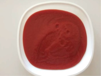 Descripción física: Conserva de tomate tamizado. El contenido de materia seca es inferior al 12%, en peso. Se presenta pasteurizado en brick de 200 ml.
Función o uso: Concebido para uso alimentario.