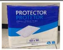 Descripción física: Protector para colchón, compuesto por tres capas. Es desechable. Las capas son las siguientes: Capa exterior de tejido sin tejer, capa intermedia de pasta de celulosa, capa inferior de polietileno. 
Medidas: 60X90 cm.
Función o uso: Se destina a proteger los colchones.
Características de los componentes/ Ingredientes de la mercancía: Acondicionada para la venta al por menor en formatos de 20 unidades.