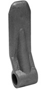 Parte hembra (móvil) de una bisagra que dispone de un agujero con un diámetro de 18 mm y cuyas dimensiones restantes son las siguientes:

	Longitud: 131 mm
	Anchura: 36 mm
Se utiliza en vehículos no automóviles (remolques) como bisagra de la puerta lateral del remolque.
Composición: Acero.