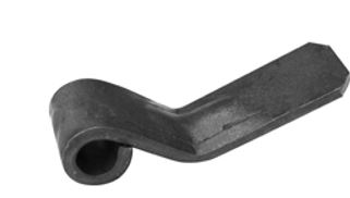 Parte de una bisagra (hembra (móvil)) realizada en chapa de acero.
Se utiliza en vehículos no automóviles (remolques) como bisagra de la puerta trasera del remolque.
Tiene una longitud de 130 mm, una anchura máxima de 39 mm. Dispone de un agujero con un diámetro de 18 mm.