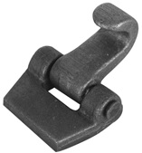 Artículo de uso general consistente en un anclaje para cierre realizado en acero. Tiene forma rectangular y de uno de los extremos sobresale una uña articulada. La base tiene una longitud de 46 mm y una anchura de 47 mm. La longitud máxima es de 82 mm.
Se utiliza en vehículos no automóviles (remolques) para cerrar la puerta trasera.
Composición: Acero.