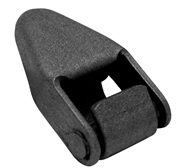 Artículo de uso general consistente en una bisagra realizada en chapa de acero. Tiene una longitud de 84 mm y una anchura de 44 mm en su parte articulada.
Se utiliza en vehículos no automóviles (remolques) para sujetar el portalón lateral.
Composición. Acero.