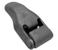 Artículo de uso general consistente en una bisagra realizada en chapa de acero. Tiene una longitud de 130 mm y una anchura de 54 mm en su parte articulada.
Se utiliza en vehículos no automóviles (remolques) para sujetar el portalón lateral.
Acero