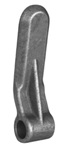 Parte hembra (móvil) de una bisagra que dispone de un agujero con un diámetro de 20 mm y con un grosor de 10 mm en el extremo opuesto. Las dimensiones restantes son las siguientes:

	Longitud: 155 mm
	Anchura: 40 mm
Se utiliza en vehículos.
Composición: Acero