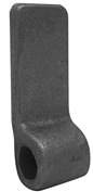 Parte hembra (móvil) de una bisagra que dispone de un agujero con un diámetro de 16 mm y cuyas dimensiones restantes son las siguientes:

	Longitud: 91 mm
	Anchura: 33 mm
Se utiliza en vehículos no automóviles (remolques) como bisagra de la puerta lateral del remolque.
Composición:  Acero cincado.