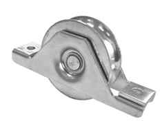 Artículo de acero con acabado zinc consistente en una polea de acero cincada para puertas correderas. Tienen diferentes medidas de diámetro 80, 90, 100 y 120 con 20 mm de ancho del canal en forma de U.
Según declaración del solicitante se destina a incidir en el desplazamiento de la puerta.
Composición: acero con acabado en zinc.