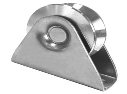 Manufactura de acero en forma de ruedas que presentan un rebaje en la zona central de su perímetro y dimensiones: diámetro de 118 mm y anchuras 30 mm. Se trata de artículos, destinados a instalarse en puertas y cancelas, que presentan una montura también de acero en forma de triángulo unida a los extremos de su eje que sirve para fijarla a los artículos.
Según declaración del solicitante se destina a puertas y cancelas
Acero